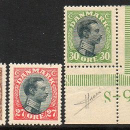 1918 Danimarca: Effigie di Cristiano X (N°105/16+111a)