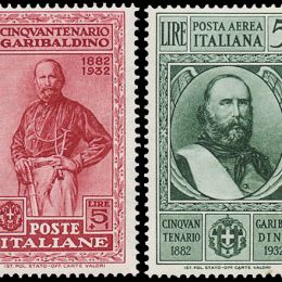 1932 Italia Regno: Cinquantenario della morte di Garibaldi (N°315/24+A) s.cpl.